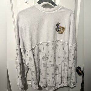 Disney Christmas/Winter White Snowman Fleece Spirit Jersey